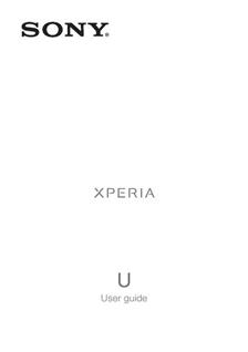 Sony Xperia U manual. Tablet Instructions.
